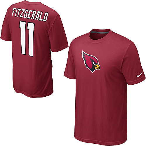 Nike Arizona Cardinals #11 Larry Fitzgerald Name & Number NFL T-Shirt - Red